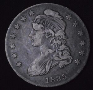 1835 Capped Bust Half Dollar F Fine Condition Original Skin!!
