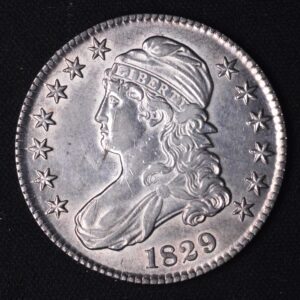 1829 Capped Bust Half Dollar AU/BU UNC w/ RUB but GORGEOUS LUSTER!!