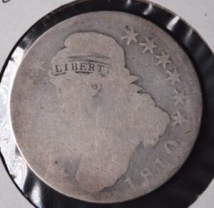 1810 Capped Bust Silver Half Dollar Very Poor!! Early Date!