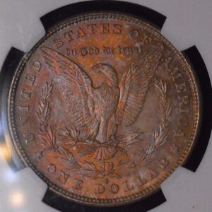 1879-S Morgan Dollar NGC MS65 MEGA REVERSE ORANGE TONER! GORGEOUS DMPL OBVERSE!
