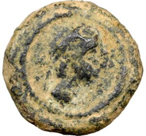 SPAIN. Castulo. Ca. 150-100 BC. AE (17mm, 4.39 gm, 7h). NGC Fine 5/5 - 2/5