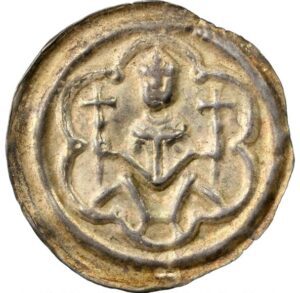 German States: Magdeburg. Burchardt von Wohldenberg Bracteate ND (1232-1235) NGC AU58