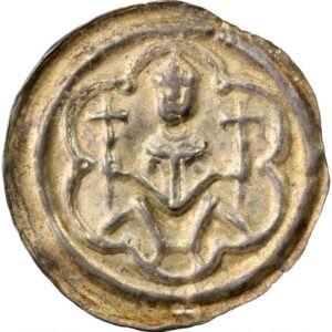 German States: Magdeburg. Burchardt von Wohldenberg Bracteate ND (1232-1235) NGC AU58