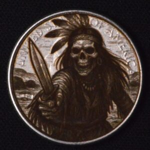 "THIS LAND WAS OURS!" Skull of Indian!