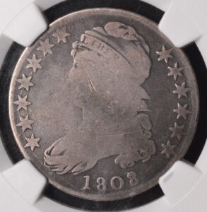 1808/7 Capped Bust Half NGC G6 Very Nice Circulated Coin