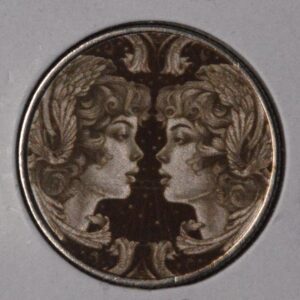 Two Gorgeous Women on a Washington Quarter Hobo Art
