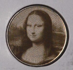 Mona Lisa Painting on a Hobo Washington Quarter
