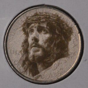 Jesus Christ Hobo Art on Washington Quarter