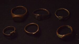 Six ANCIENT Roman Bronze Rings (REAL) Very Good Condition!
