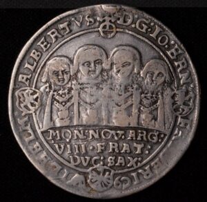1609 Saxe Weimar German States Silver Thaler VF Beautiful Original Coin