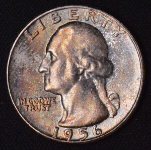 1956 Silver Washington Quarter MONSTER MINT SET BLUE TONER!