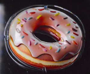 2024 Cameroon Pink Frosted Donut Shaped 1 Oz Silver Coin 999 Mintage!
