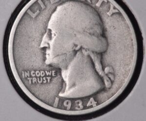 1934-P Silver Washington Quarter RARE Double Die Obverse! VERY STRIKING!!