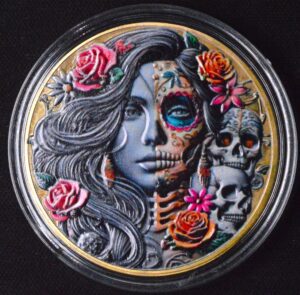 Tattoo Chick on Plated Gold Round!!