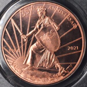 PCGS 35th Anniversary Copper Medal 2021 PCGS Old Green Holder Certified!