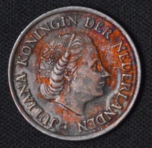 1952 NETHERLANDS COIN GORGEOUS REDS!