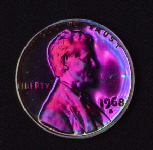 1968 Lincoln Cent Monster Fusion Toning
