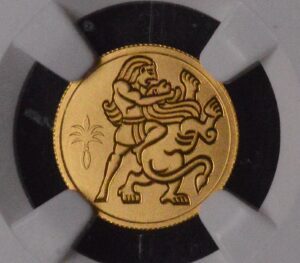2009 Israel (One Year Issue) Samson and Goliath Gold 24k Coin NGC PF68 UCAM!!