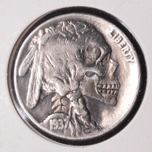 The Skull of Ronan Hobo Nickel Hand Carved!