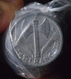 Whole Roll of French France Vichy Government 1942-1944 40 Coin Roll!