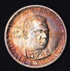 "CAN YOU DIG IT, SUKKA" 1946 Mega Monster Toned Silver Booker T. Washington Commemorative Half Dollar!