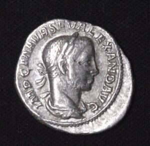 Ancient Silver Roman Coin OFF CENTER!