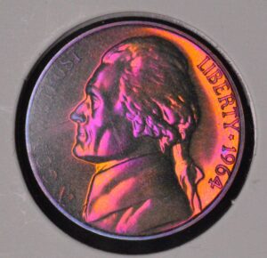 RADICAL MONSTER TONED 1964 Jefferson Nickel!