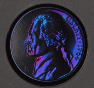 MONSTER TONED 1964 Proof Jefferson Nickel