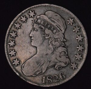 1826 Capped Bust Silver Half Dollar VF