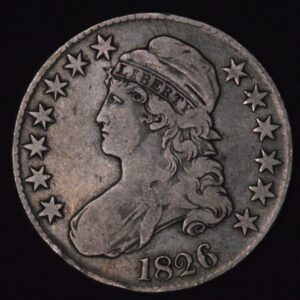 1826 Capped Bust Silver Half Dollar VF