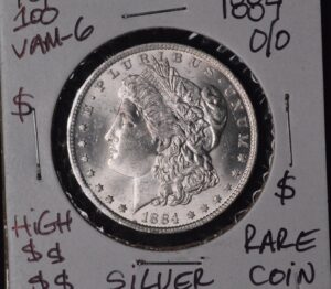1884-O/O Morgan Silver Dollar BU Beautiful Condition Top 50 RARE Variety!! VAM 6