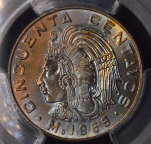 1966 Mexican Centavo MONSTER TONED BOTH SIDES!