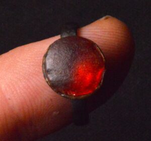 19th Century Ring with Antique Red Stone