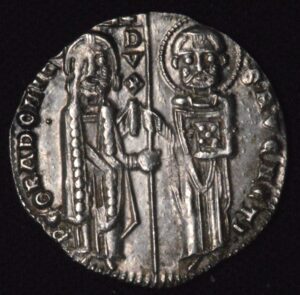ITALY VENICE PIETRO GRADENIGO GROSSO CHRIST DOGE SILVER