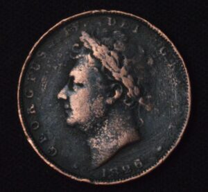 1826 Great Britain Farthing Copper Coin Beautiful Patina