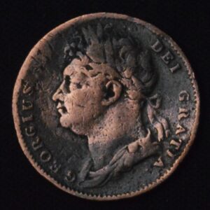 1825 Great Britain Farthing Copper Coin Nice!!!