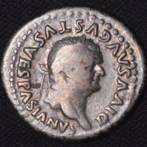 Roman Imperial 80-81 AD Divus Vespasian AR Denarius Capricorns Globe Titus