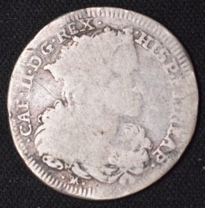 ITALY • NAPLES Silver Coin 1 TARI / 20 GRANA 1695 AG A • CARLO II G/VG
