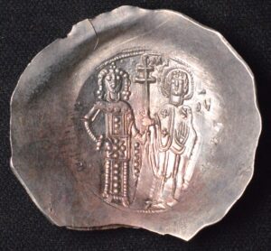 Byzantium, Manuel I Aspron Trachy (Electrum) Gold/Silver Alloy Classically Clipped, Long Time Ago..