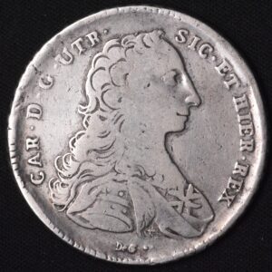 1753 120 Italian Grana VG Carlos III Beautiful Big Medieval Silver!