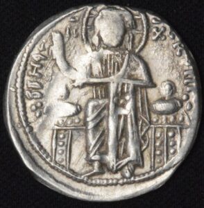 SILVER BASILIKON OF ANDRONICUS PALAEOLOGUS Byzantine Coin Existed During the Sad Downfall