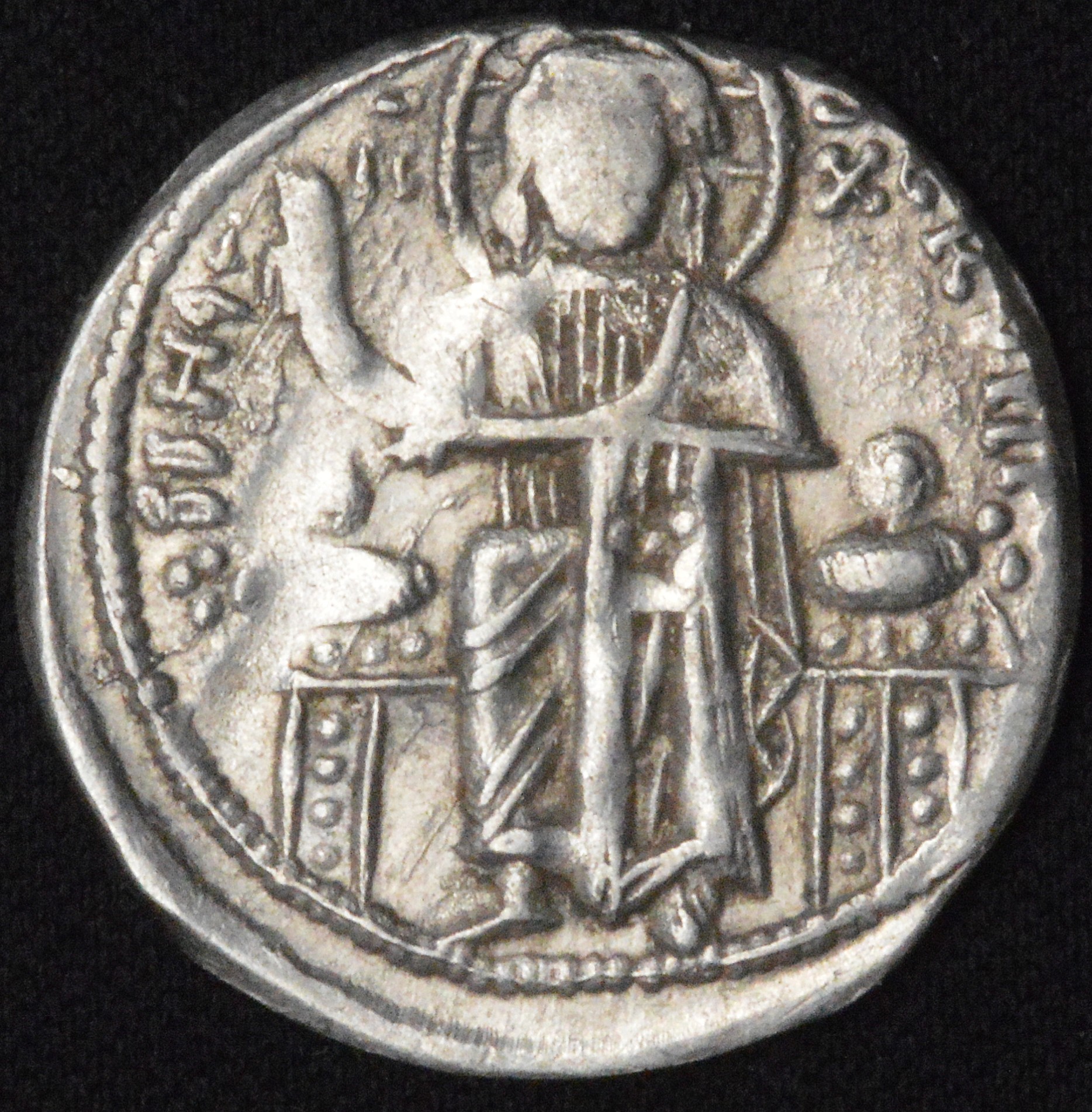 SILVER BASILIKON OF ANDRONICUS PALAEOLOGUS Byzantine Coin Existed During the Sad Downfall
