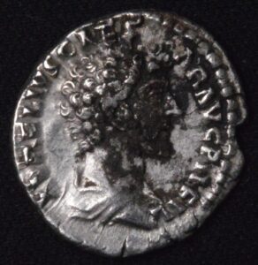 Roman Imperial. Marcus Aurelius. AR Denarius. 152-153 AD. VF Details Verdigris on Face