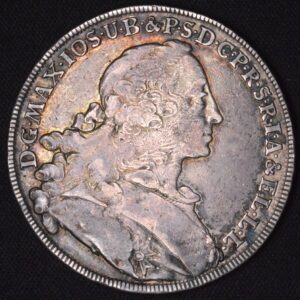 German States - Bavaria - 1 Thaler 1756 - Maximilian III Joseph, Silver Beautiful Toning on Devices! XF