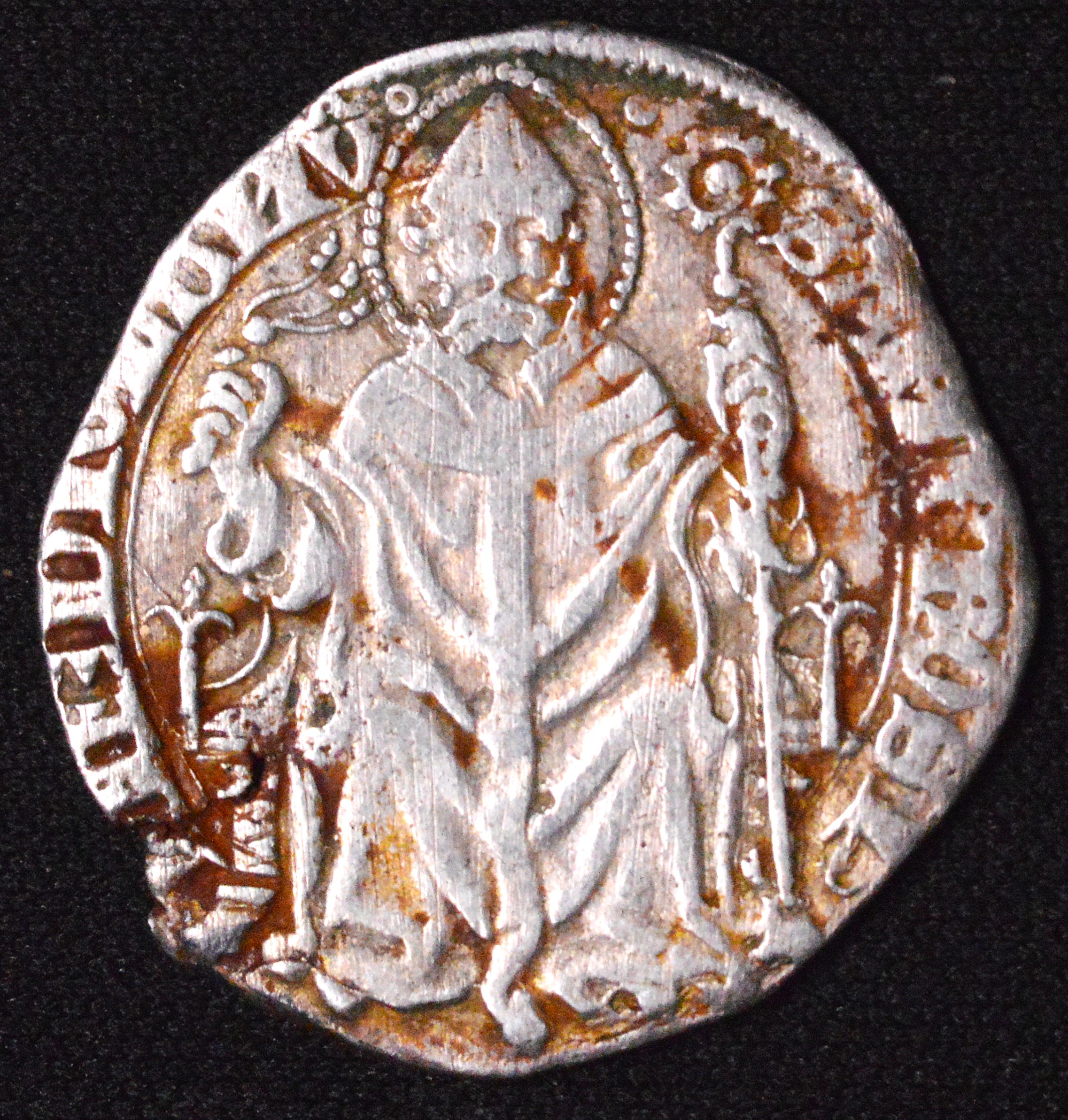 1378-1385 - Italy Milan 1 Grosso Silver with Gorgeous Orange Tones!